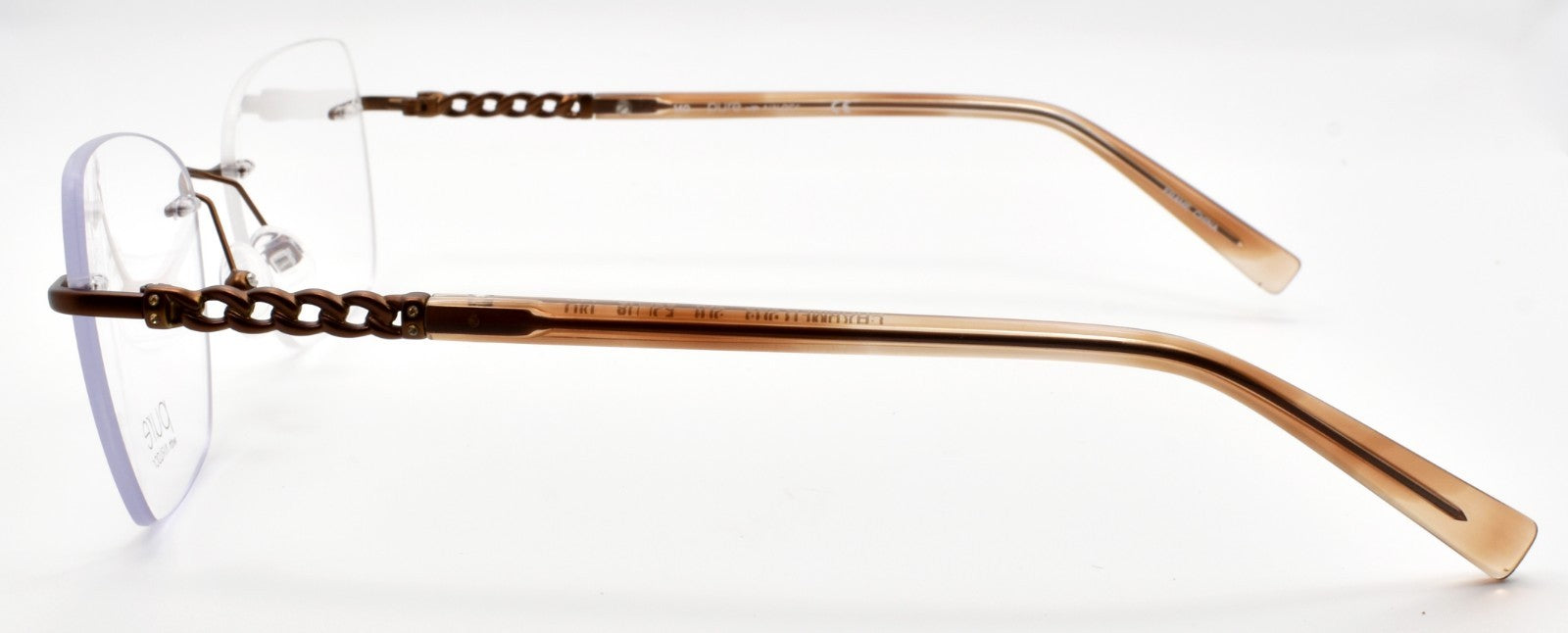 Airlock Charmed 203 201 Women's Eyeglasses Frames Rimless 52-18-140 Brown2