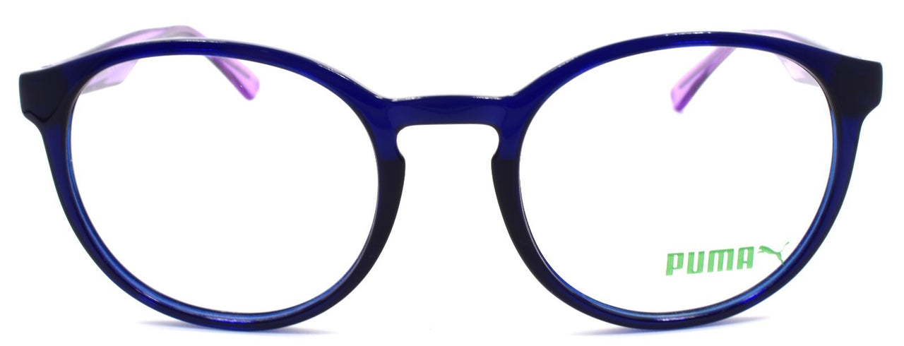 PUMA PE0035O 005 Eyeglasses Frames Round 50-20-145 Blue / Violet