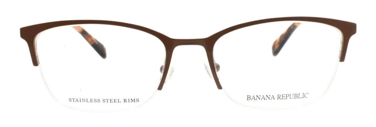 Banana Republic BR226 09Q Women's Eyeglasses Frames Half-rim 52-18-135 Brown