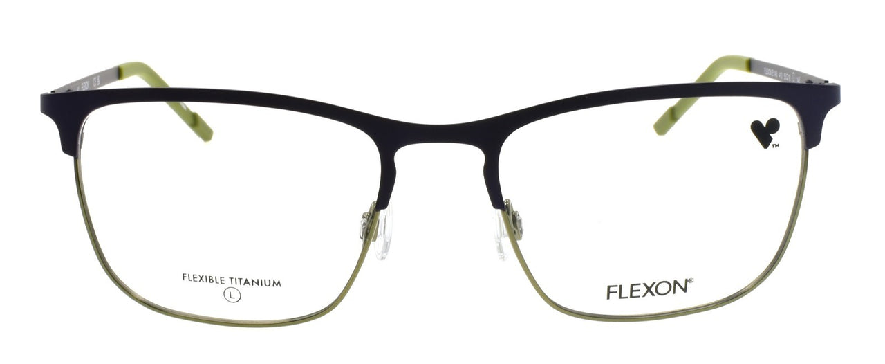 Flexon E1148 413 L Men's Glasses Matte Navy / Olive 53-18-145 Flexible Titanium