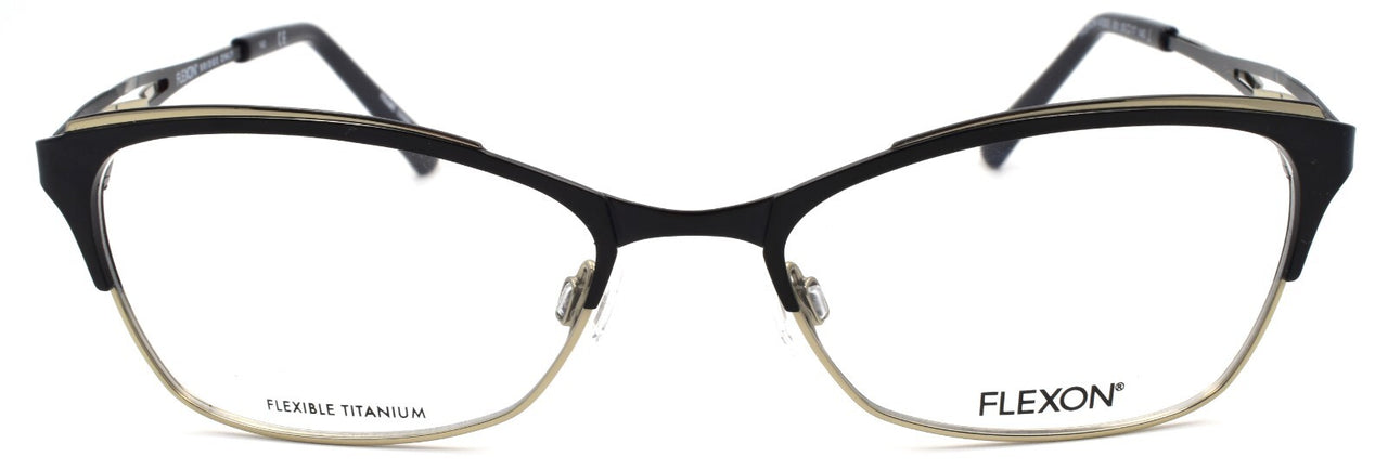 Flexon W3000 001 Women's Glasses Frames Black Cat Eye 53-17-135 Flex Titanium