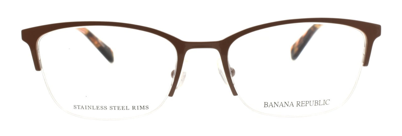 Banana Republic BR226 09Q Women's Eyeglasses Frames Half-rim 52-18-135 Brown