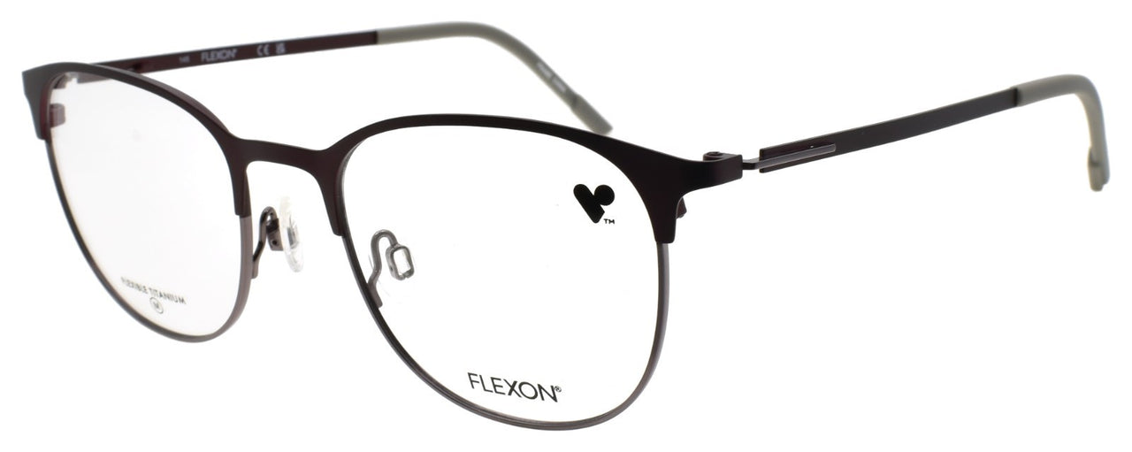Flexon E1142 501 Men's Eyeglasses Matte Midnight Plum 51-20-145 Flex Titanium
