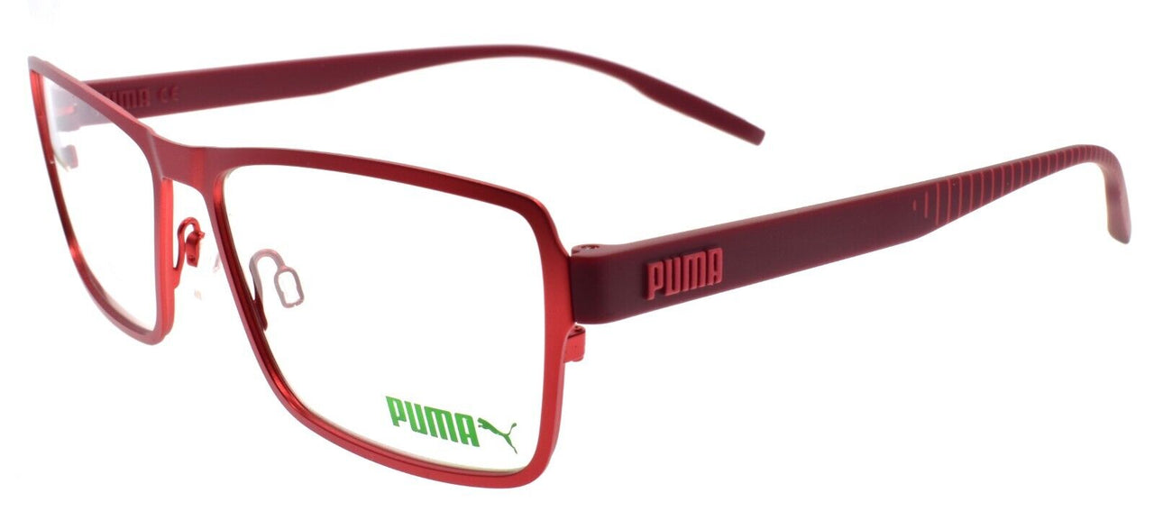 PUMA PU0291O 004 Men's Eyeglasses Frames Large 58-16-150 Red / Burgundy