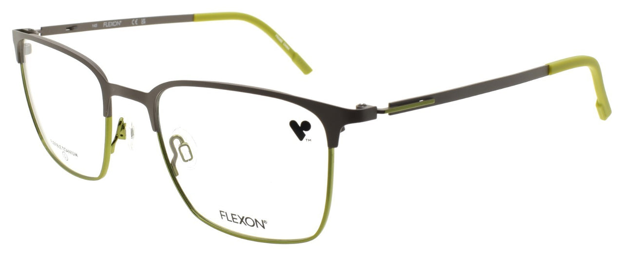 Flexon E1140 022 L Men's Eyeglasses Gray / Matcha Green 54-20-145 Flex Titanium