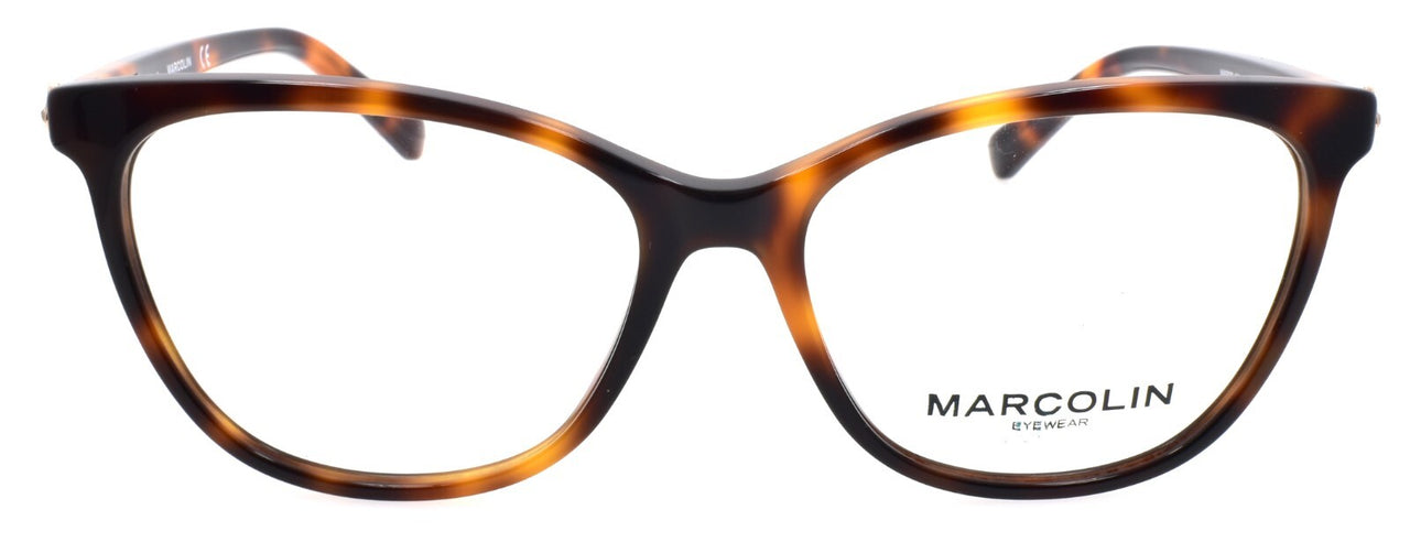 Marcolin MA5028 053 Women's Eyeglasses Frames Cat Eye 54-15-140 Blonde Havana