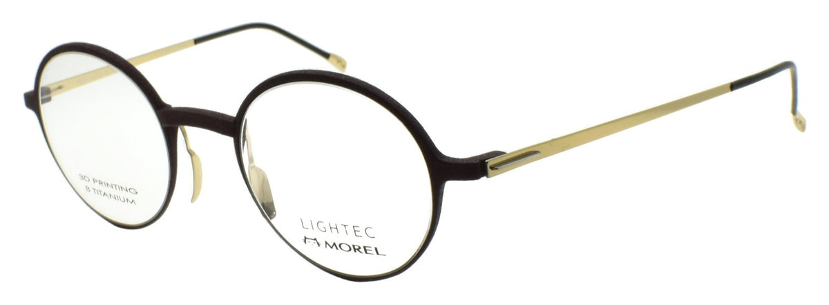 LIGHTEC 30077L MD24 Morel Eyeglasses Round 45-22-140 Brown Gold
