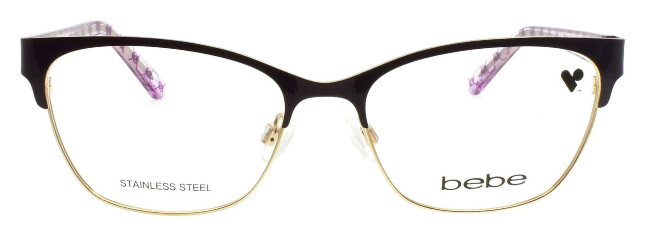 Bebe BB5196 500 Women's Eyeglasses Frames 52-16-135 Plum / Gold