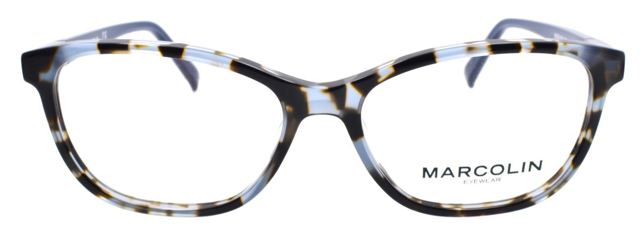 Marcolin MA5030 092 Women's Eyeglasses Frames Cat Eye 51-15-145 Blue Tortoise