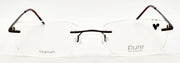 Airlock Wisdom 201 210 Men's Eyeglasses Frames Rimless 51-18-140 Satin Brown1