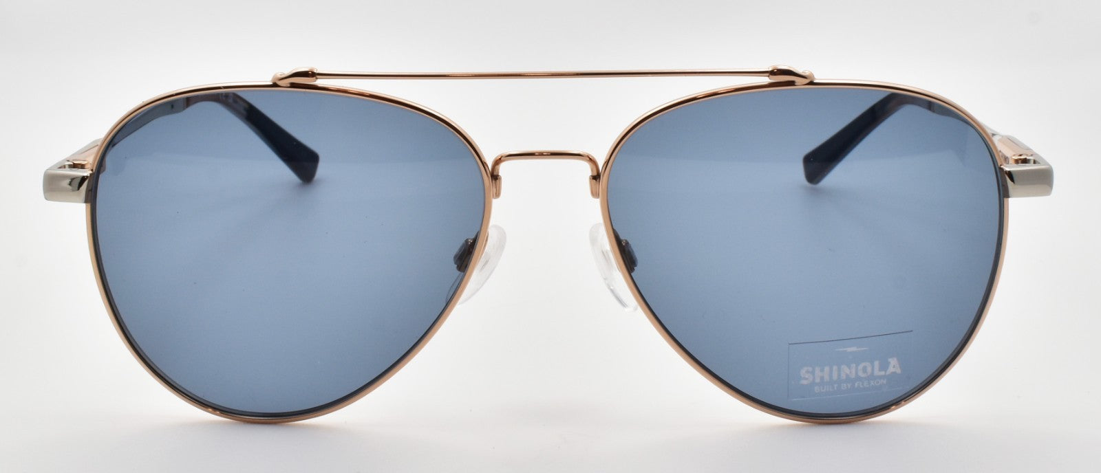 Shinola by Flexon SH2101S 781 Aviator Sunglasses 60-16-145 Rose Gold & Silver1