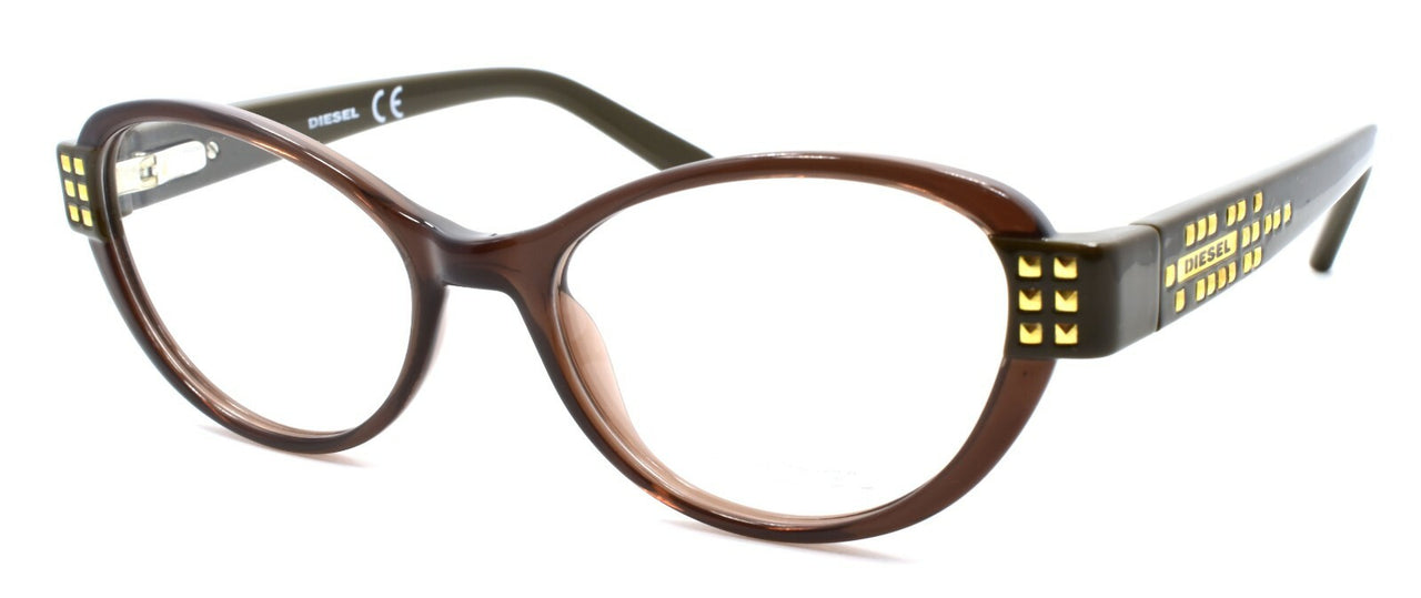 Diesel DL5011 048 Women's Eyeglasses Frames 51-17-135 Brown / Gold Accents