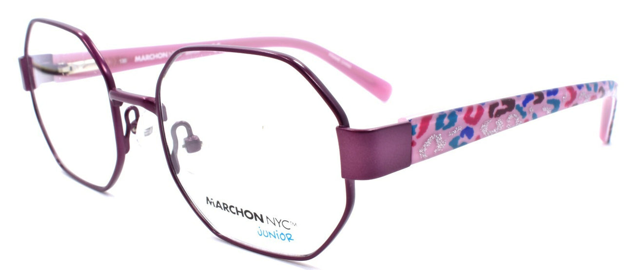 Marchon M-7001 505 Kids Girls Eyeglasses Frames Octagon 46-17-130 Plum