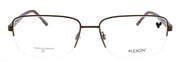 Flexon H6084 202 XL Men's Glasses Halfrim Matte Coffee 5717150 Flex Titanium1
