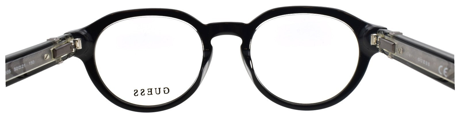 GUESS GU50083 005 Men's Eyeglasses Frames Acetate 50-21-150 Black / Crystal3