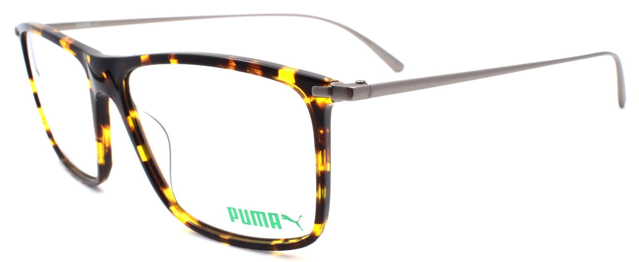PUMA PU0140O 005 Men's Eyeglasses Frames 57-16-150 Havana / Ruthenium