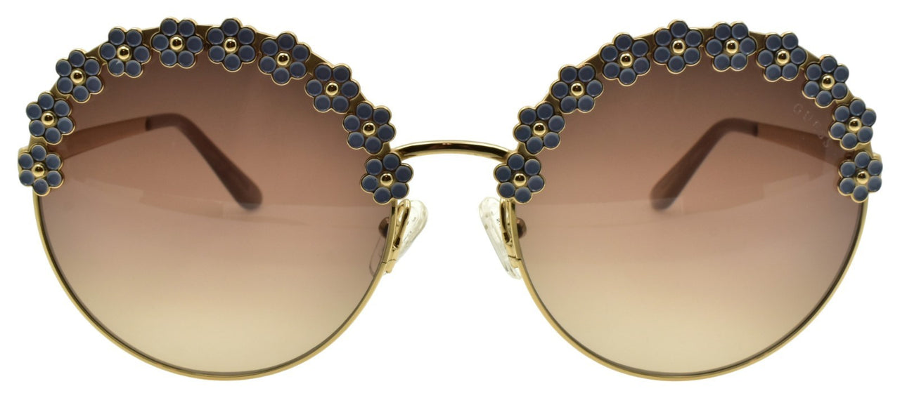 GUESS GU7587 32G Women's Sunglasses Gold / Brown Gradient Flowers