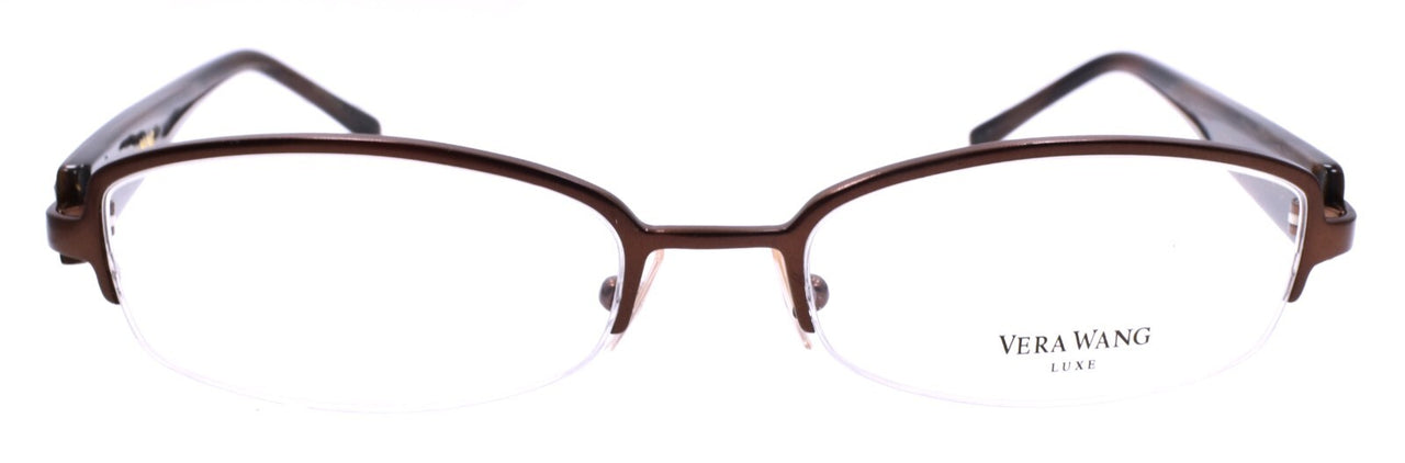 Vera Wang Plush CH Women's Eyeglasses Half-rim 51-17-130 Chocolate w/ Crystals