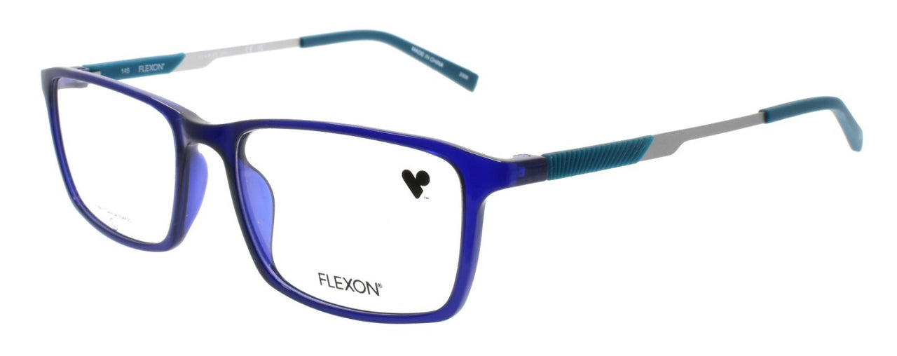 Flexon EP8021 420 Men's Glasses Shiny Crystal Navy 54-18-145 Titanium Arms