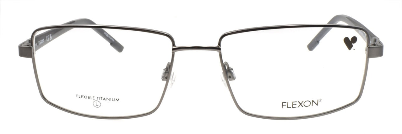 Flexon H6085 072 L Men's Eyeglasses Matte Gunmetal 55-17-145 Flexible Titanium