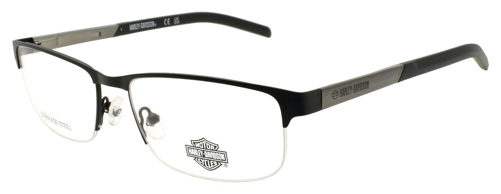 Harley Davidson HD00015 002 Men's Glasses Half-rim 56-17-145 Matte Black0