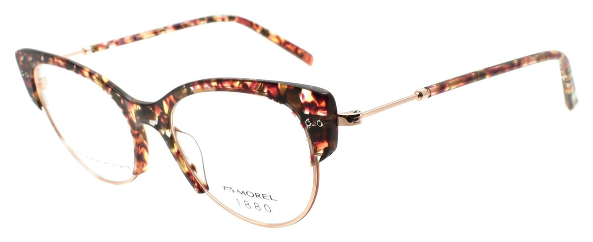 Morel 1880 60098M TP11 Women's Eyeglasses Frames Cat Eye 52-19-145 Red Tortoise