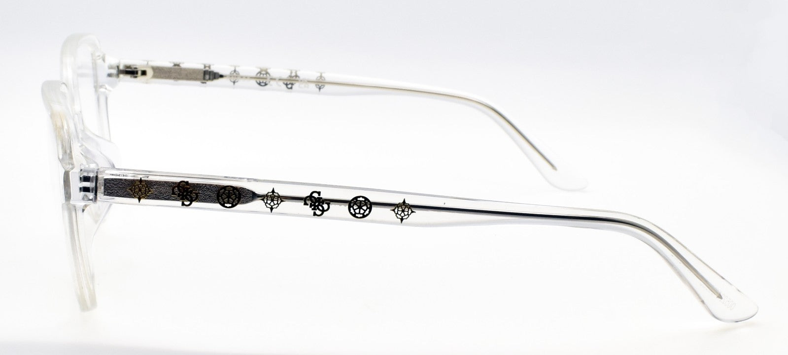 GUESS GU50154-D 026 Women's Eyeglasses Frames Acetate 52-17-140 Clear Crystal2