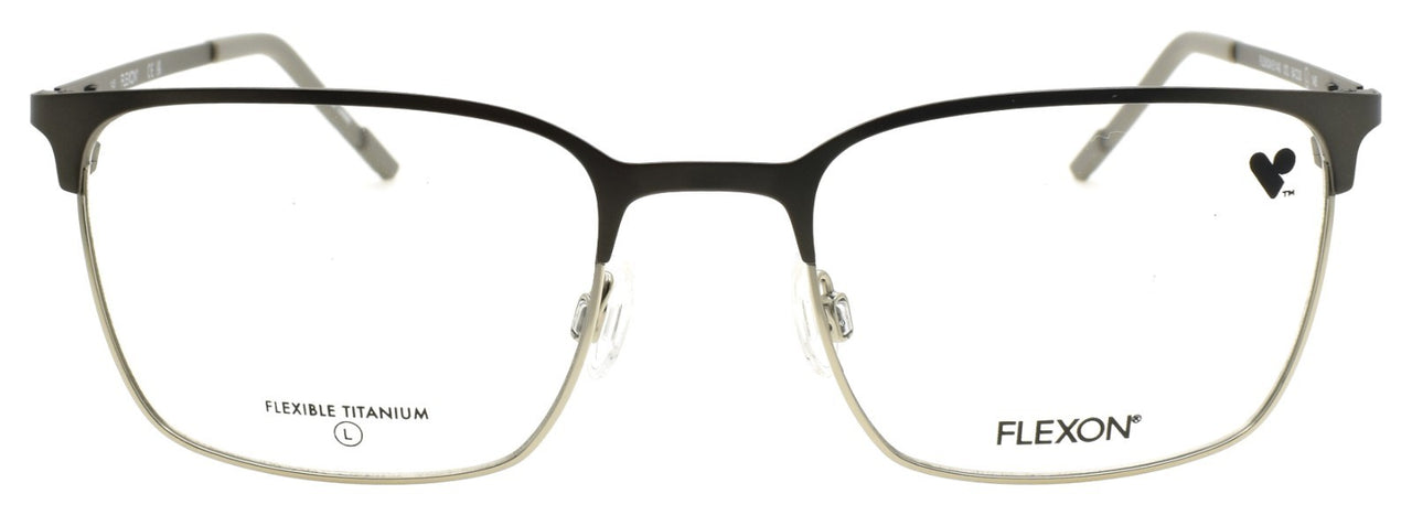 Flexon E1140 072 L Men's Eyeglasses Gunmetal Silver 54-20-145 Flexible Titanium