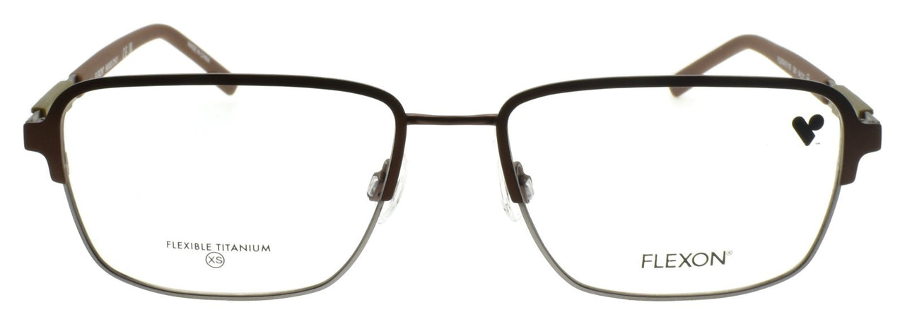 Flexon E1155 206 Men's Eyeglasses Matte Coffee Brown 54-17-145 Flexible Titanium
