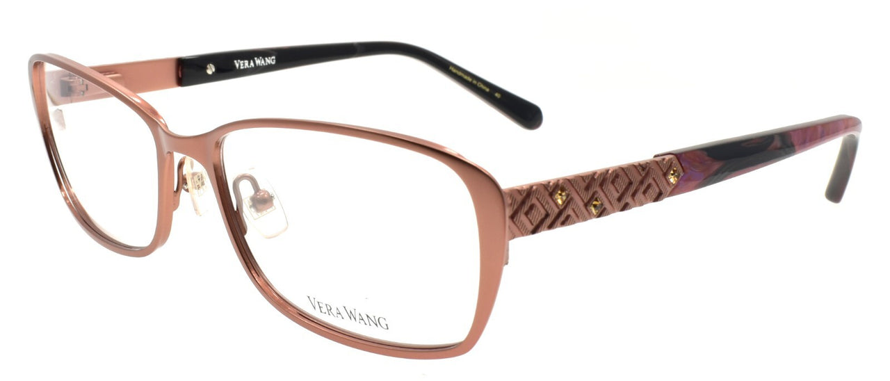 Vera Wang V341 BR Women's Eyeglasses Frames 55-16-135 Brown w/ Crystals