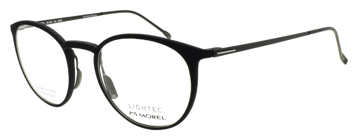 LIGHTEC 30071L GG06 Morel Men's Eyeglasses Frames 50-20-140 Black