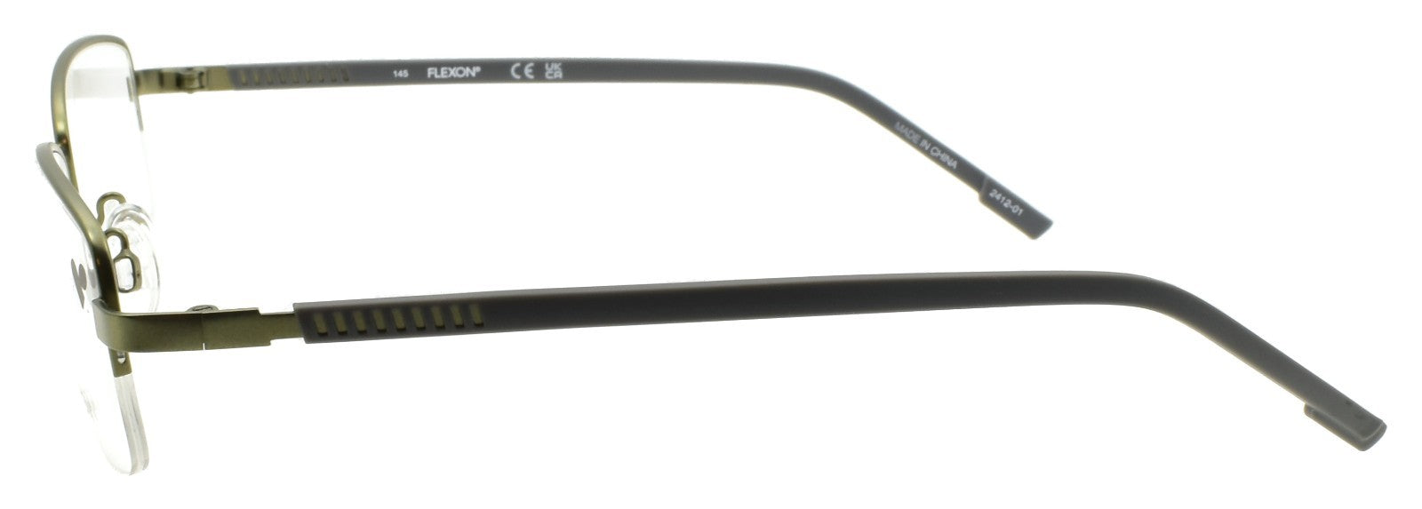 Flexon H6079 303 L Men's Glasses Frames Half-rim Satin Moss 52-19-145 Titanium2
