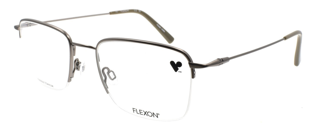 Flexon H6041 033 Men's Glasses Half-rim Gunmetal 52-20-140 Flexible Titanium