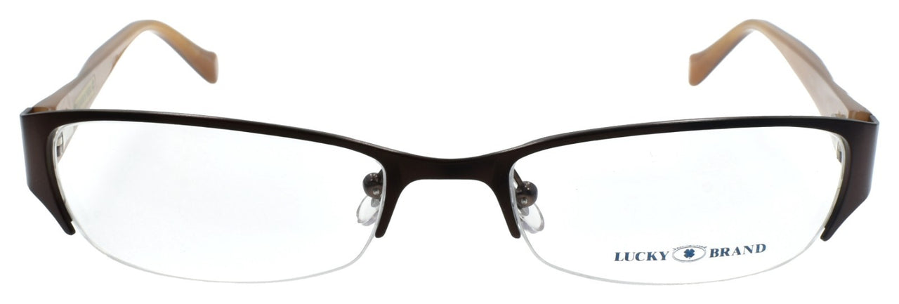 LUCKY BRAND Casey Women's Eyeglasses Frames Half-rim 52-18-135 Brown