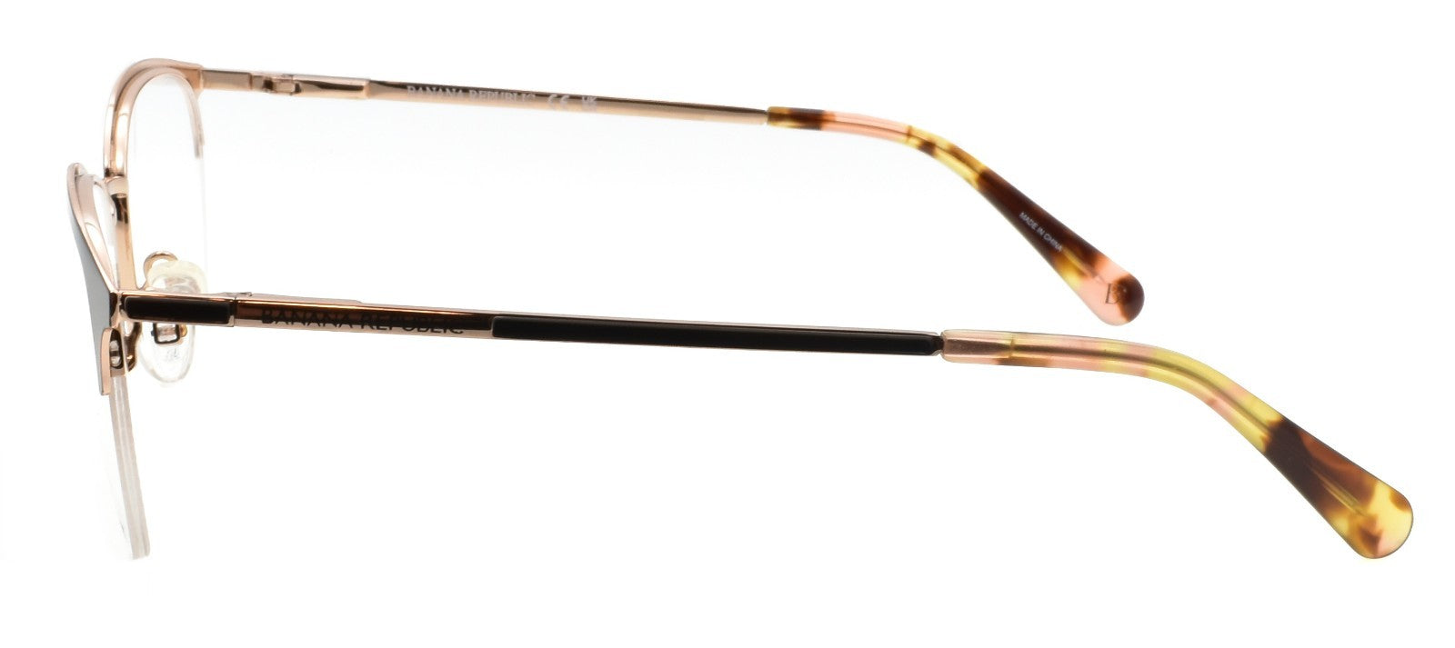Banana Republic BR229 26S Women's Glasses Frames Half-rim 50-19-135 Black Gold2