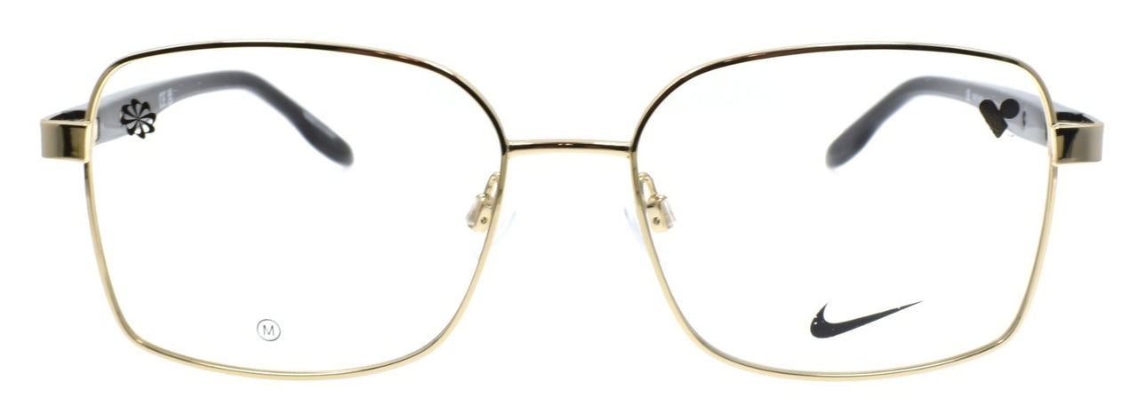 Nike 8401 717 Eyeglasses Frames 53-16-140 Shiny Gold / Black