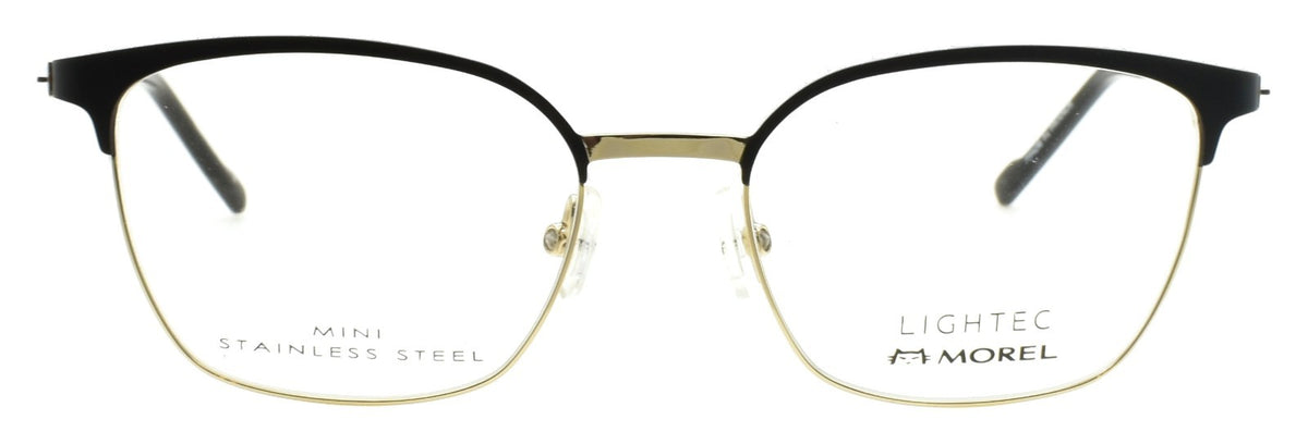 LIGHTEC 30163L ND10 Morel Eyeglasses Frames 52-18-140 Black / Gold
