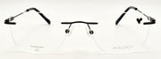 Airlock Crop 200 072 Men's Eyeglasses Frames Rimless 54-18-145 Satin Gunmetal1