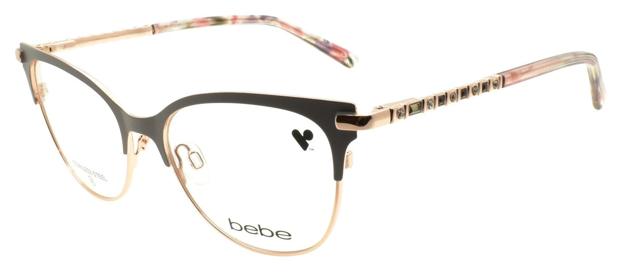 Bebe BB5224 020 Women's Eyeglasses Frames Cat Eye 52-17-135 Grey