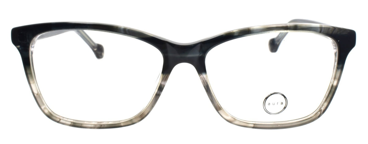 Aura Eyewear Magnolia BLK Women's Eyeglasses Frames Acetate 55-15-140 Black