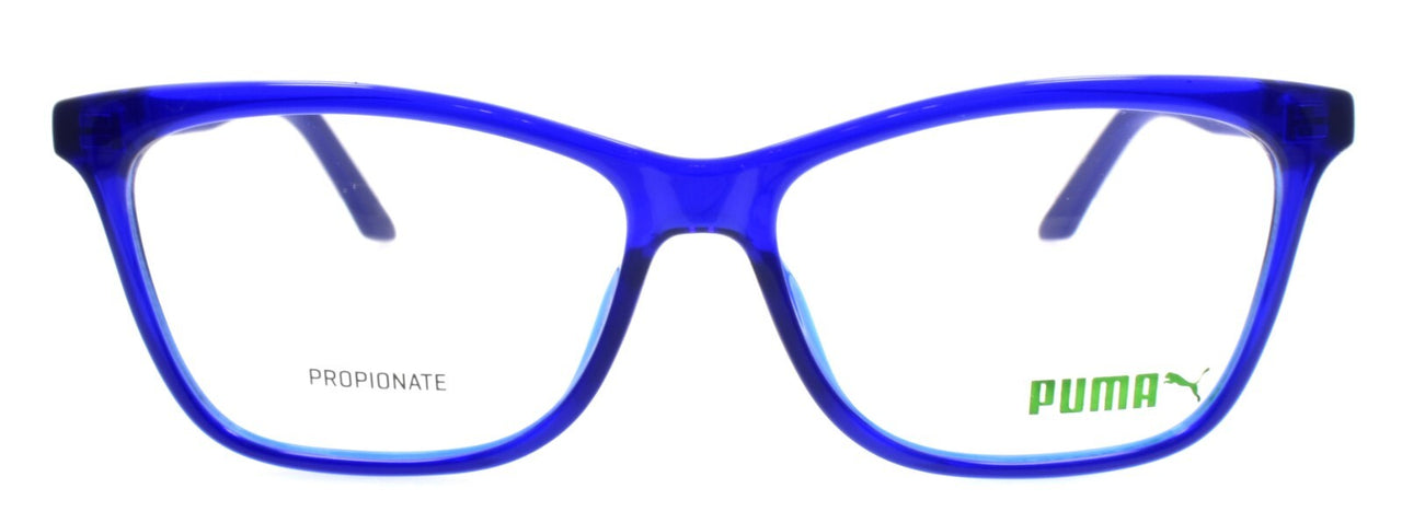 PUMA PU0335O 002 Women's Eyeglasses Frames 55-14-140 Blue