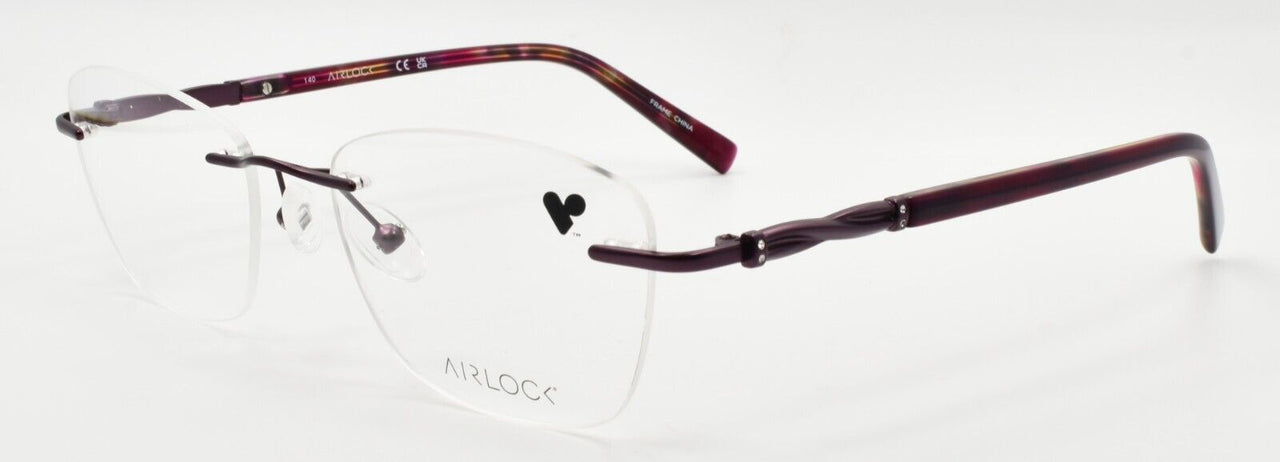 Airlock Tula 203 505 Women's Eyeglasses Frames Rimless 52-18-140 Plum