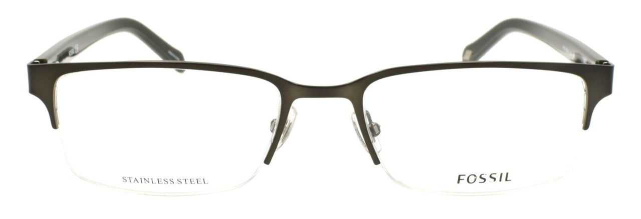 Fossil FOS 6024 62J Men's Eyeglasses Frames 55-19-145 Dark Ruthenium / Green