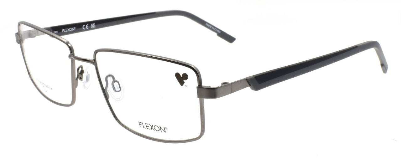 Flexon H6085 072 L Men's Eyeglasses Matte Gunmetal 55-17-145 Flexible Titanium