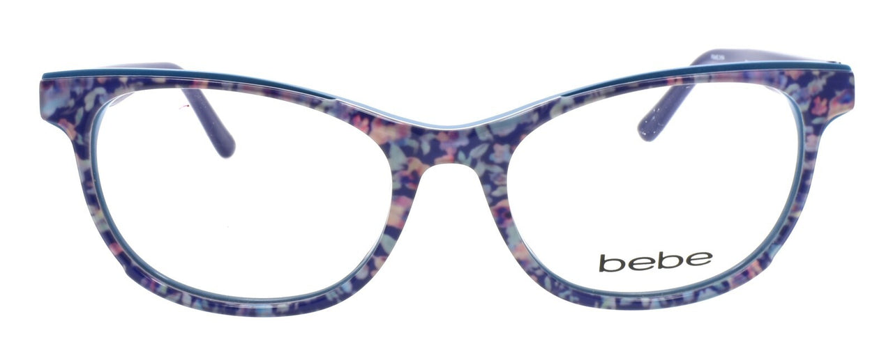 Bebe BB5198 400 Women's Eyeglasses Frames 51-17-135 Navy Floral / Crystals