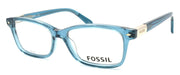 1-Fossil FOS 6047 48F Women's Eyeglasses Frames 50-15-140 Transparent Petroleum-716737680612-IKSpecs