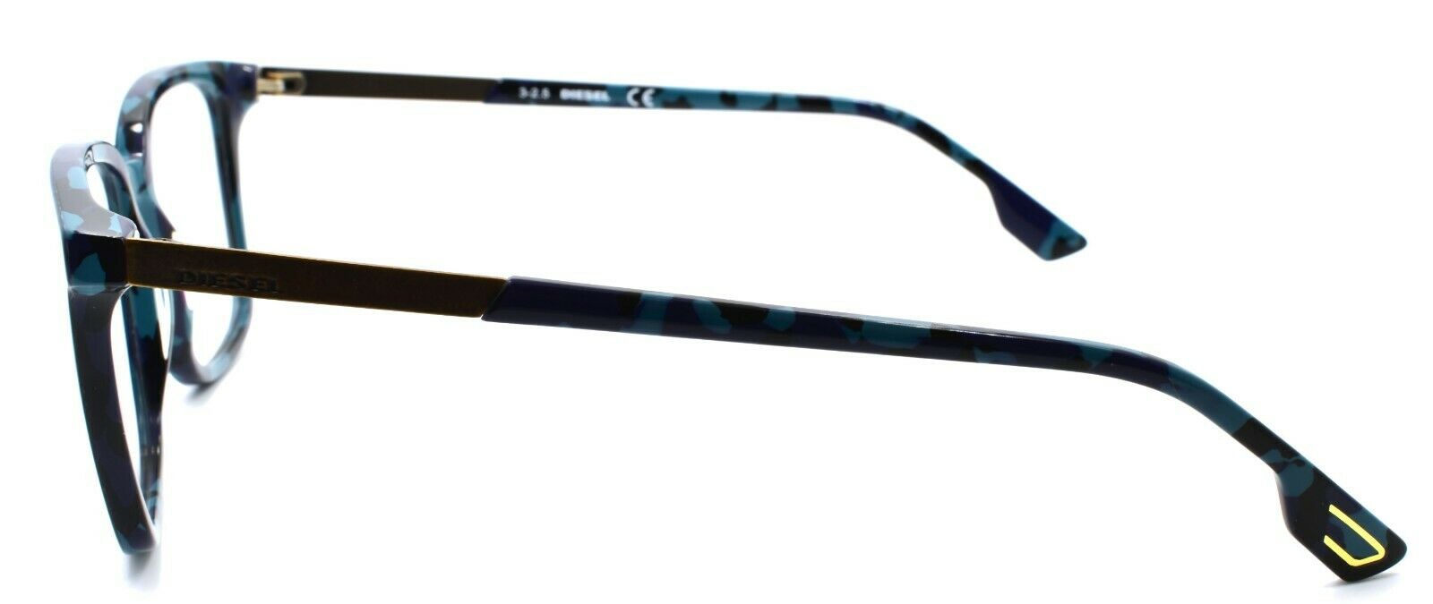 3-Diesel DL5116 092 Unisex Eyeglasses Frames 53-16-145 Green Blue Camouflage-664689645725-IKSpecs