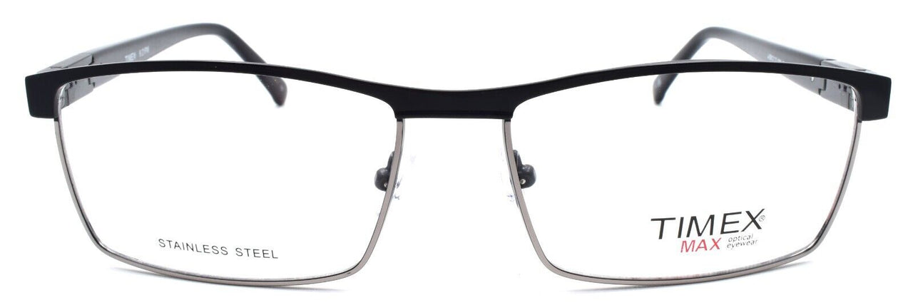 2-Timex 8:21 PM Men's Eyeglasses Frames LARGE 59-17-150 Black-715317184151-IKSpecs