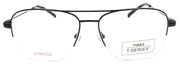 2-Timex 5:24 PM Men's Eyeglasses Frames Aviator Half-rim LARGE 58-16-150 Gunmetal-715317010610-IKSpecs