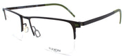 1-Flexon B2027 233 Men's Eyeglasses Half Rim Ash Brown 55-19-145 Flexible Titanium-883900203579-IKSpecs